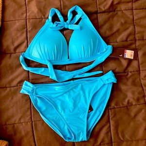 Mossimo 2-piece Bikini in Swimming Pool Blue Color